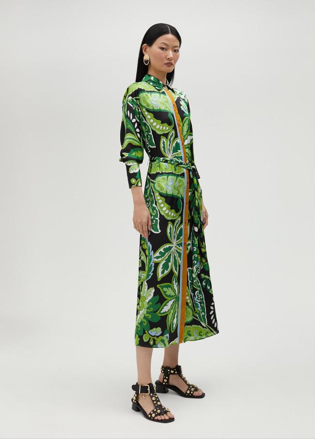 lola casademunt Vestido camisero estampado paisley