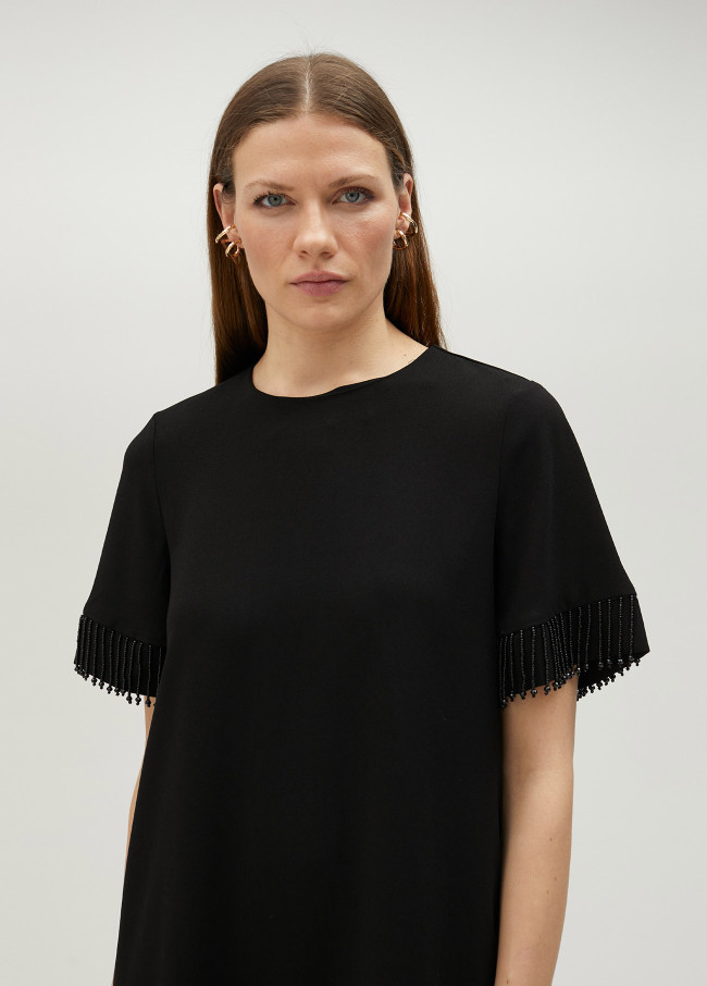 Lola Casademunt Vestido Corto Beads