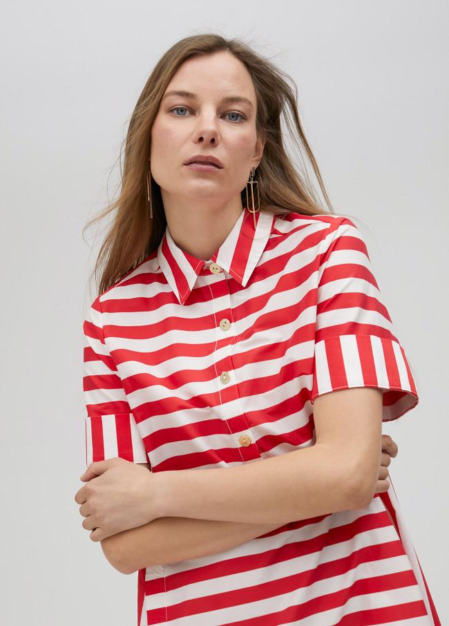 Lola Casademunt Vestido Corto Con Rayas