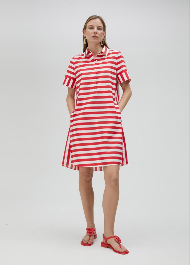 lola casademunt Vestido corto con rayas