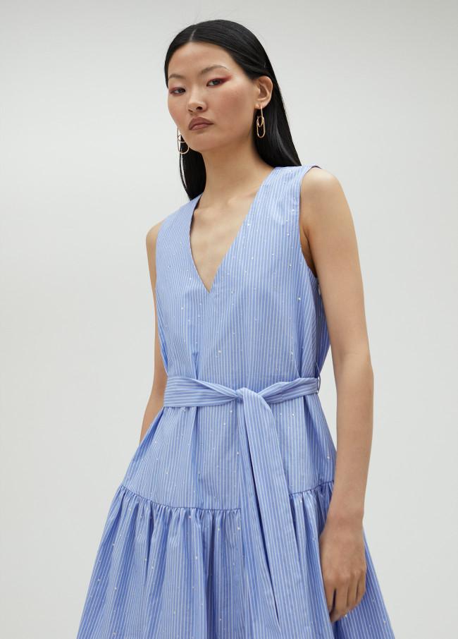 Lola Casademunt Vestido Corto Con Strass