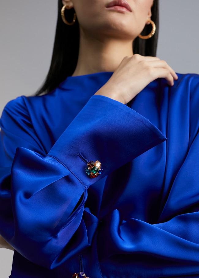 Lola Casademunt Vestido Corto Satinado