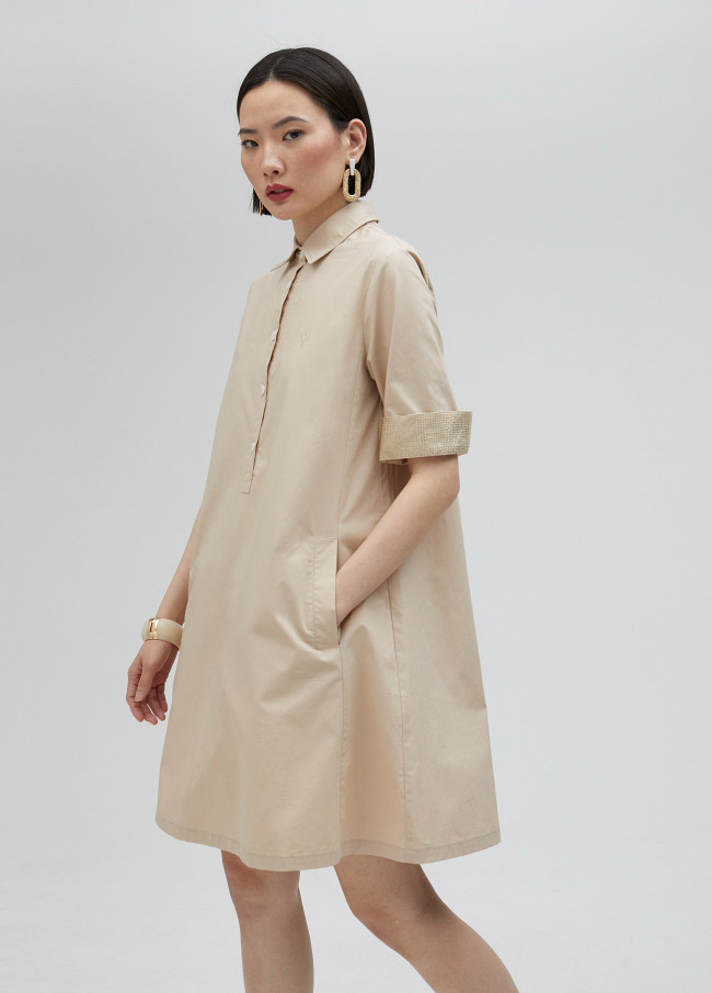 Lola Casademunt Vestido Detalle Strass En Mangas