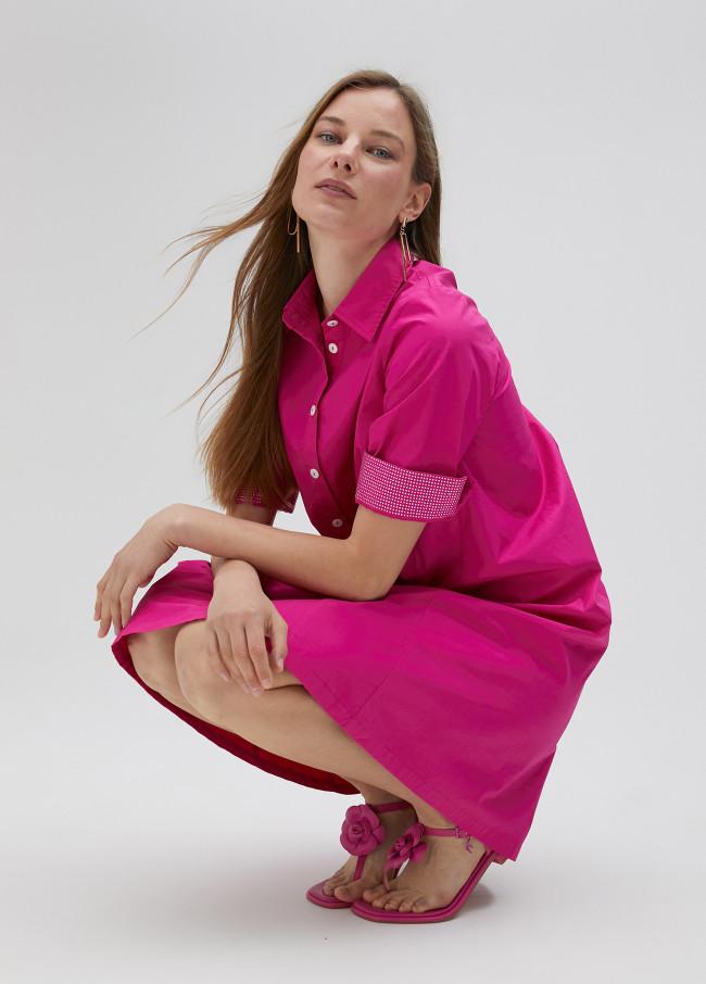 Lola Casademunt Vestido Detalle Strass En Mangas