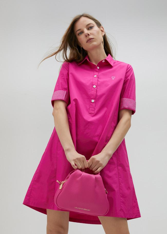 lola casademunt Vestido detalle strass en mangas