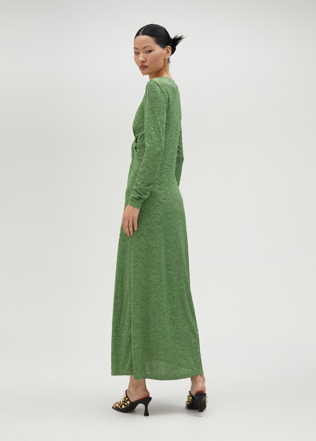 Lola Casademunt Vestido Largo Con Escote Drapeado