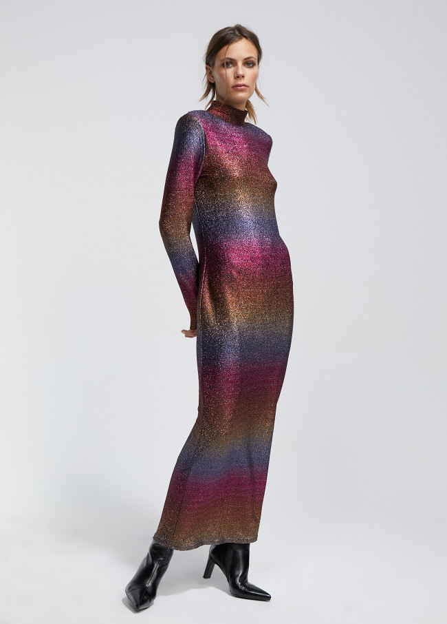 Lola Casademunt Vestido Largo Lúrex