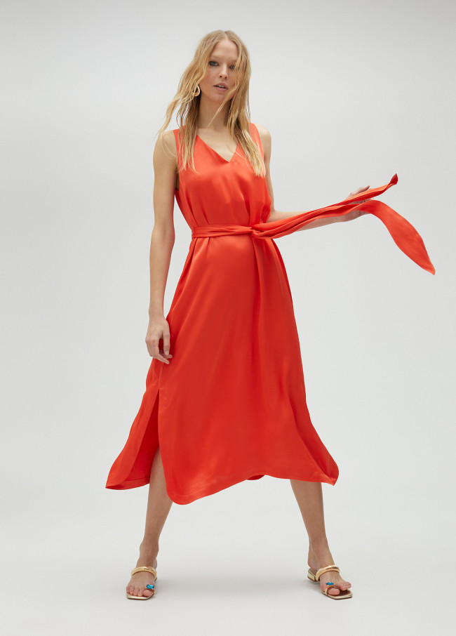 Lola Casademunt Vestido Midi De Tirantes