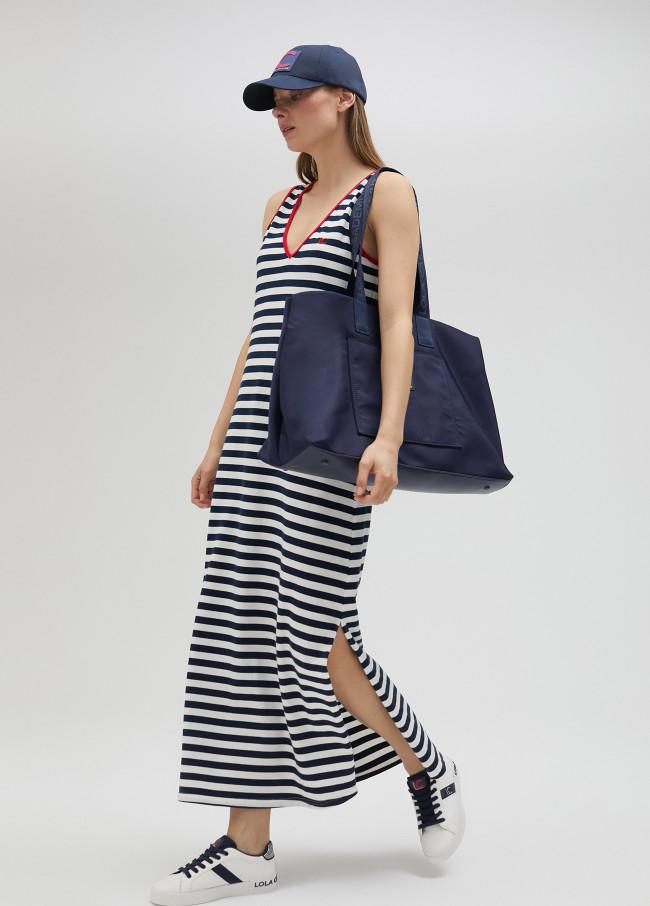 Lola Casademunt Vestido Midi Rayas. Limited Edition