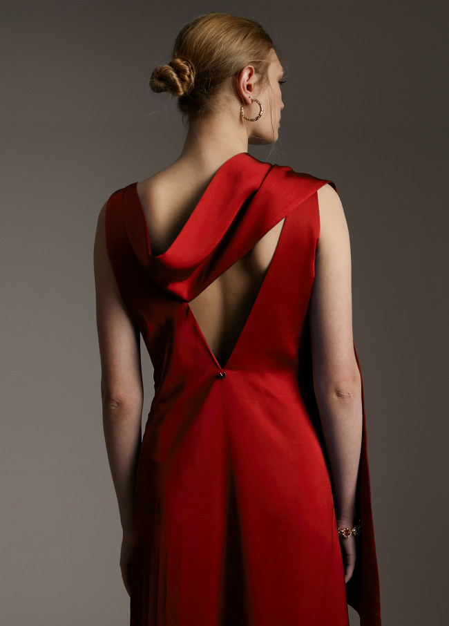 Lola Casademunt Vestido Midi Satén