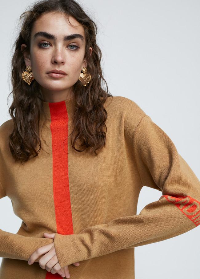 Lola Casademunt Vestido Punto Bicolor