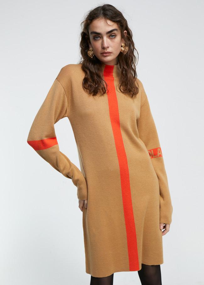 Lola Casademunt Vestido Punto Bicolor