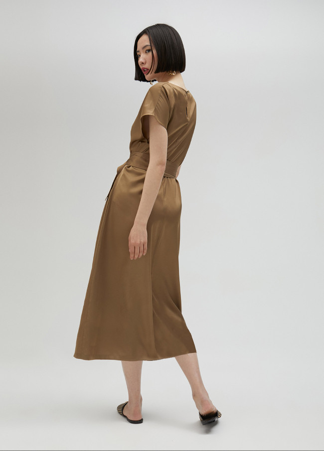 Lola Casademunt Vestido Satinado Anudado