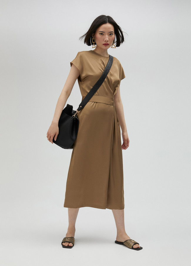 lola casademunt Vestido satinado anudado