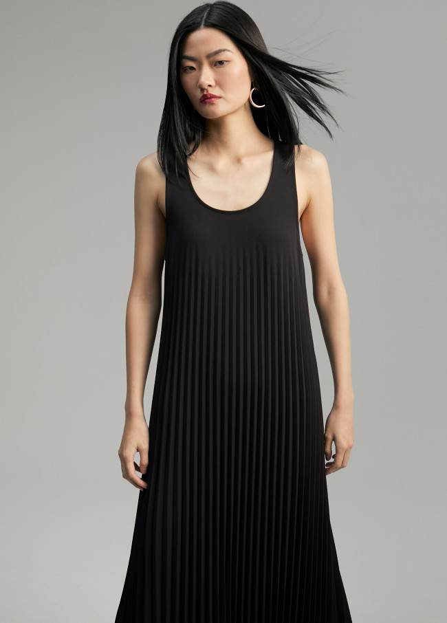 Lola Casademunt Vestido Sin Manga Plisado