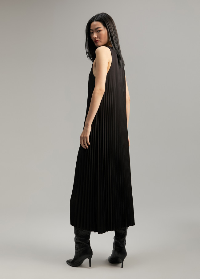 Lola Casademunt Vestido Sin Manga Plisado