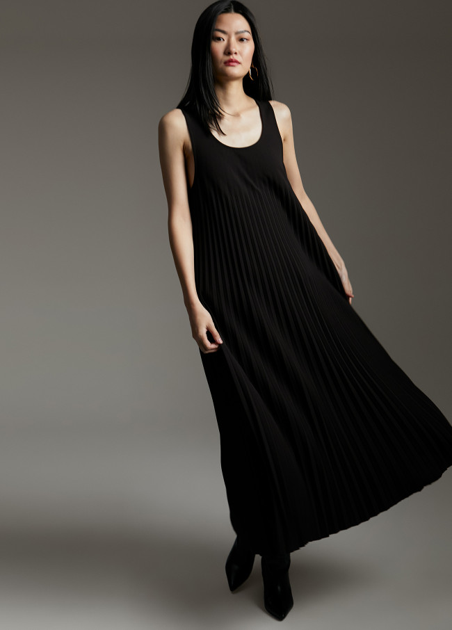 Lola Casademunt Vestido Sin Manga Plisado