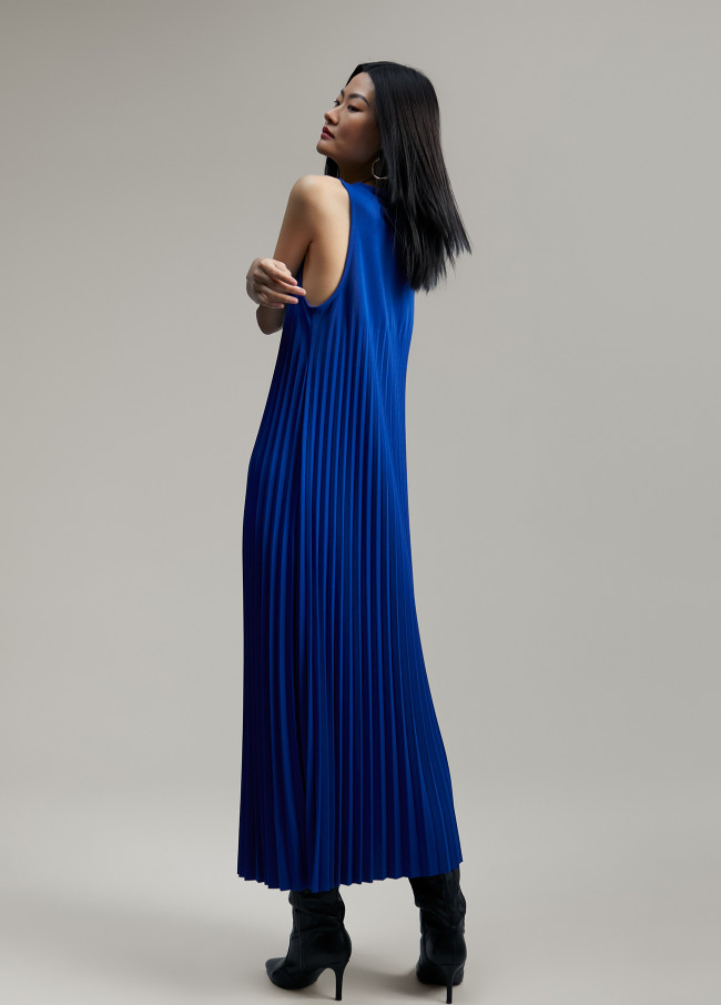 Lola Casademunt Vestido Sin Manga Plisado