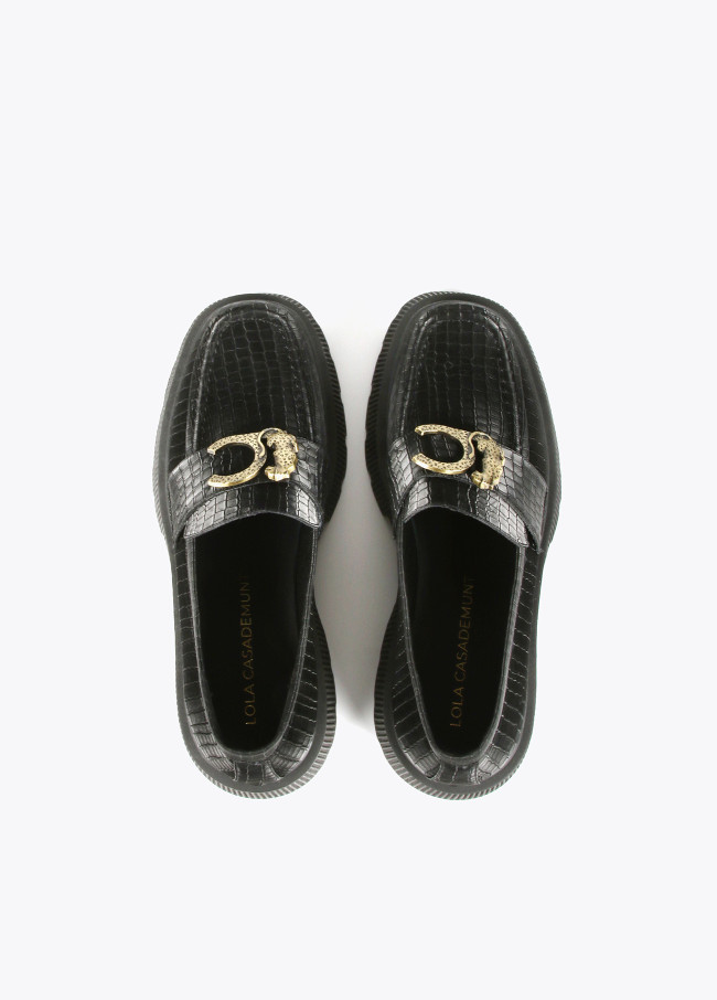 Lola Casademunt Zapato Mocasín Negro