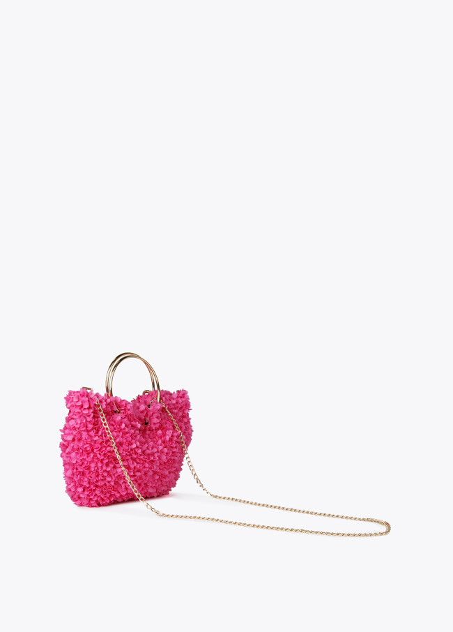 Lola Casademunt Mini Bolso Asas Metálicas Tejido Floral
