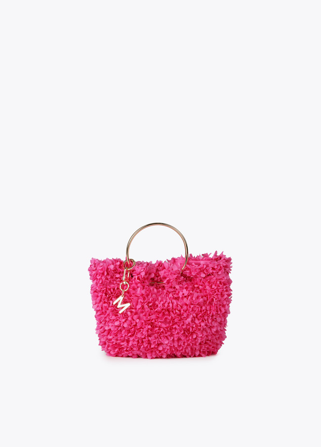 lola casademunt Mini bolso asas metálicas tejido floral