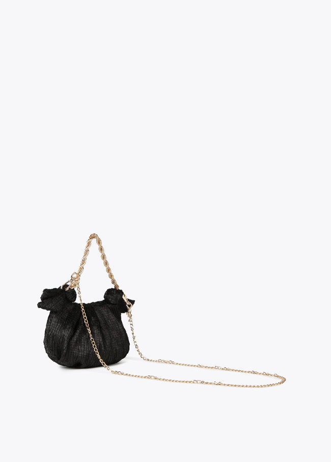 Lola Casademunt Mini Bolso Satinado Con Lazos Laterales