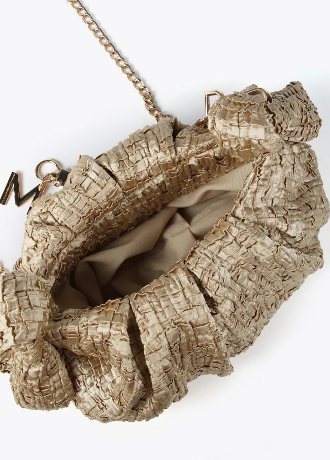 Lola Casademunt Mini Bolso Satinado Con Lazos Laterales