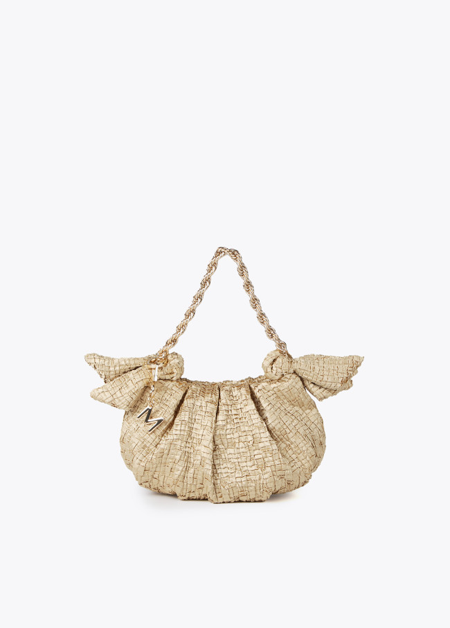 lola casademunt Mini bolso satinado con lazos laterales