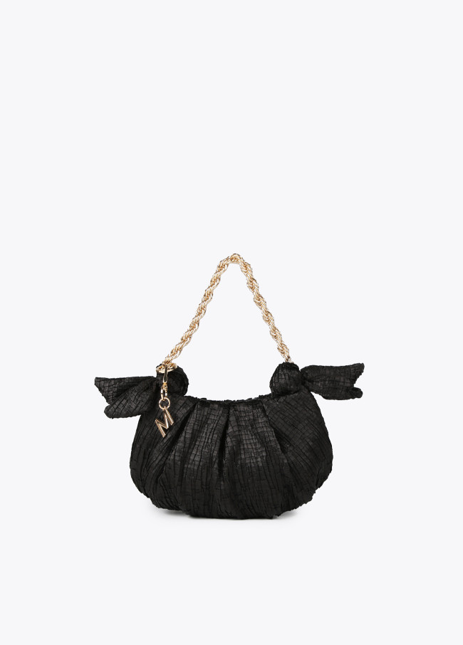 lola casademunt Mini bolso satinado con lazos laterales