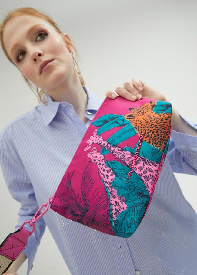 Lola Casademunt Neceser Nylon Estampado Animales Multicolor