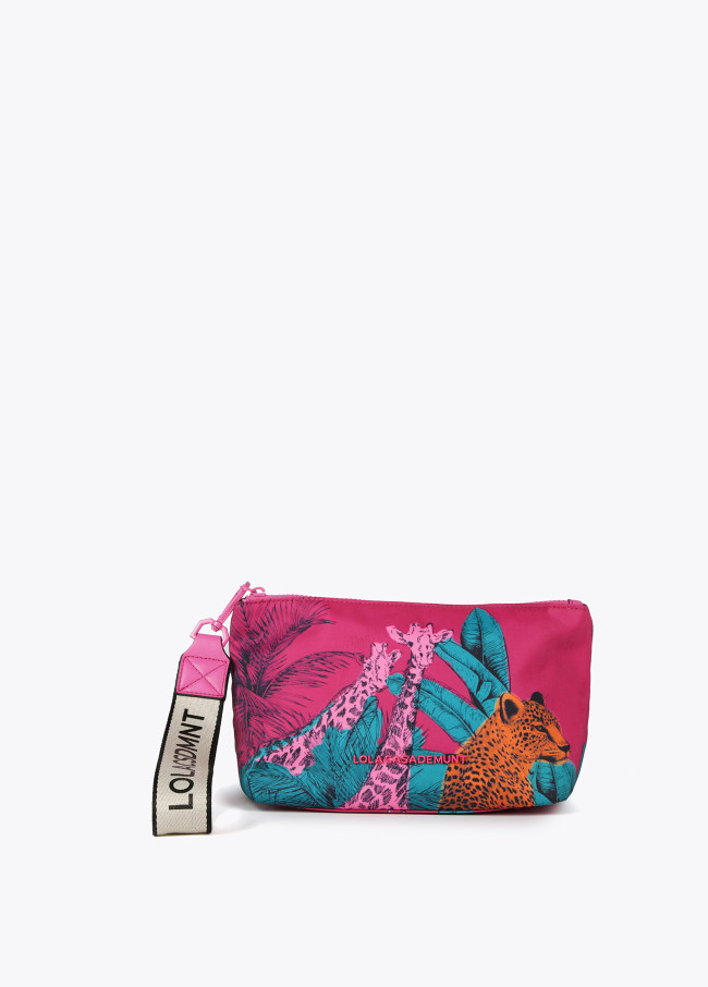 lola casademunt Neceser nylon estampado animales multicolor