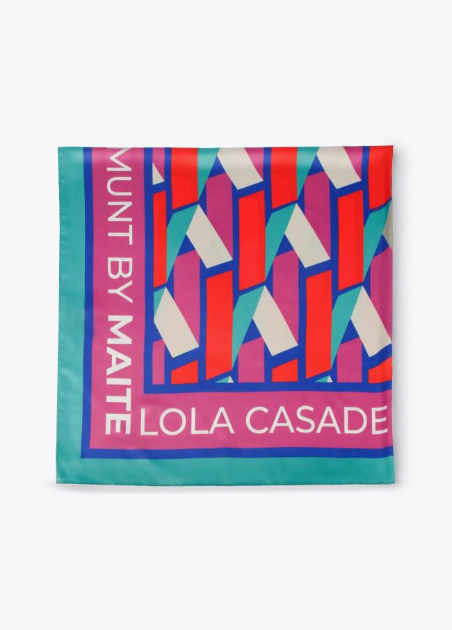 Lola Casademunt Pañuelo Satinado Estampado Geométrico