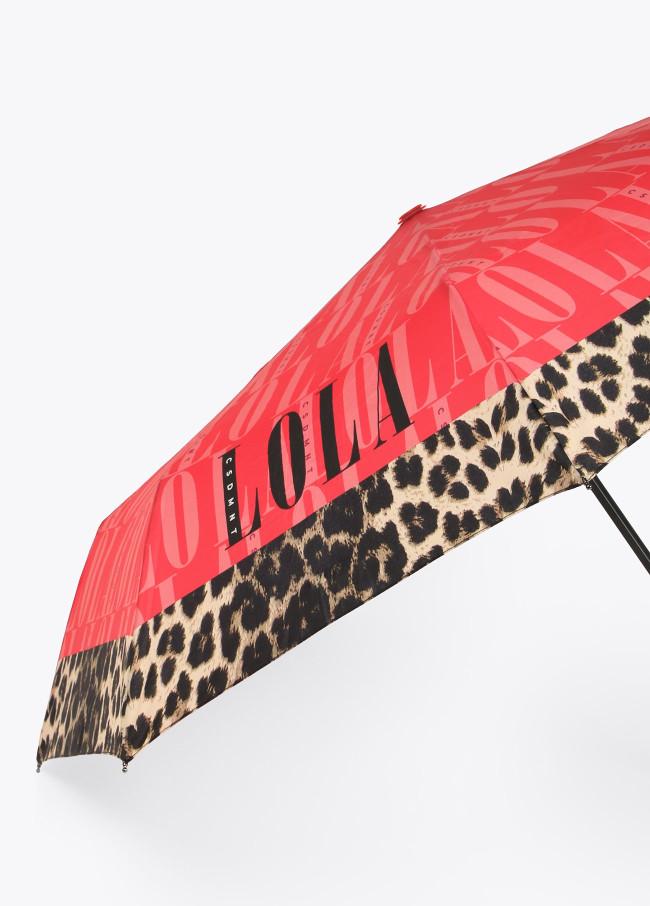 Lola Casademunt Paraguas Logotipado Y Estampado Animal