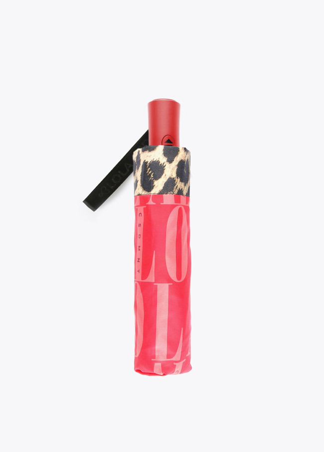 Lola Casademunt Paraguas Logotipado Y Estampado Animal