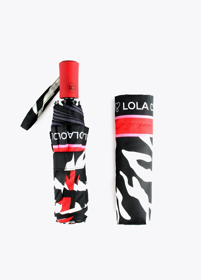 Lola Casademunt Paraguas Pequeño Automático Print Cebra