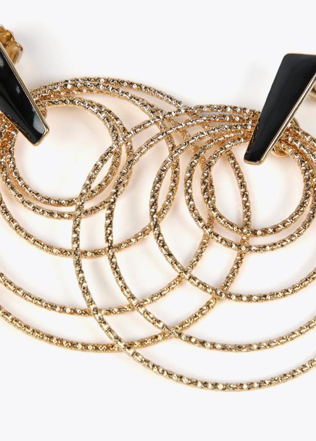 Lola Casademunt Pendientes Multi Aro Con Pieza Lacada