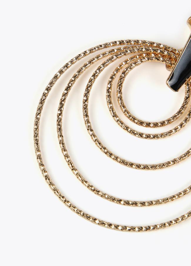 Lola Casademunt Pendientes Multi Aro Con Pieza Lacada