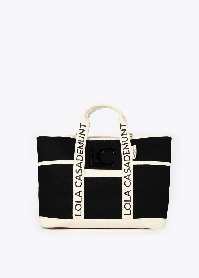lola casademunt Shopper Canvas con asas logotipadas