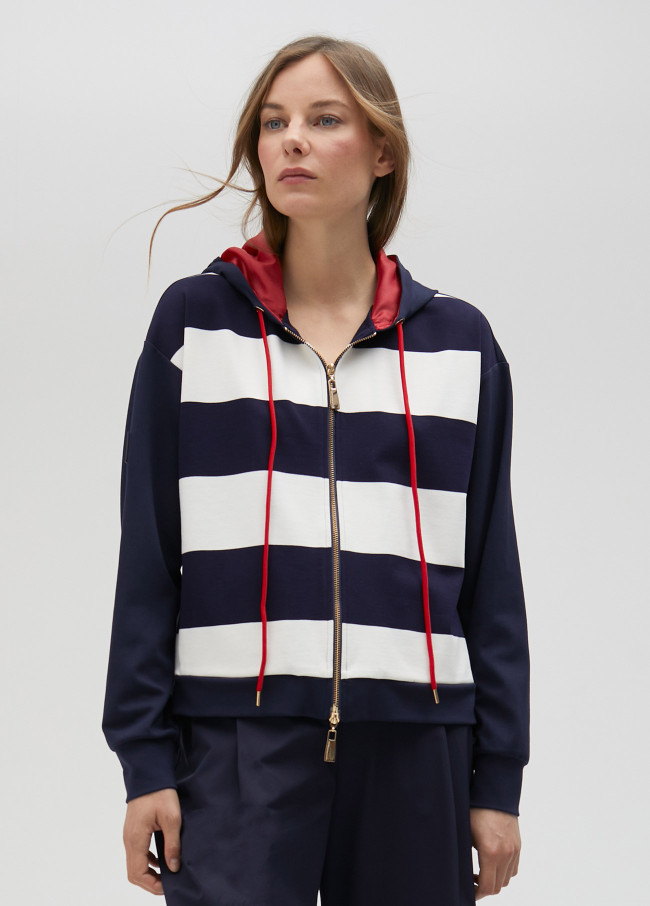 Lola Casademunt Sudadera Rayas Capucha. Limited Edition