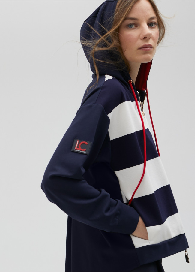 lola casademunt Sudadera rayas capucha. Limited Edition