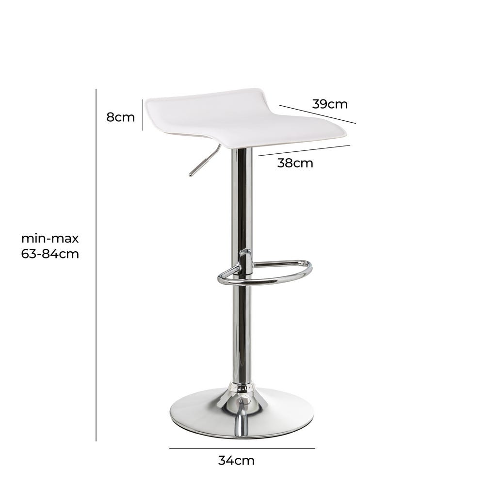 lolahome 2 taburetes giratorios de polipiel y metal