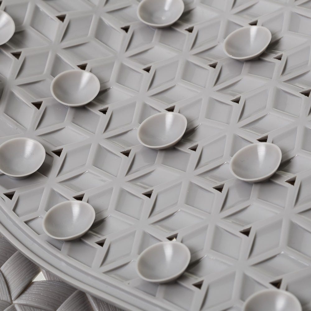 Lolahome Alfombra De Baño Antideslizante Con Ventosas Gris De PVC De 39x69 Cm