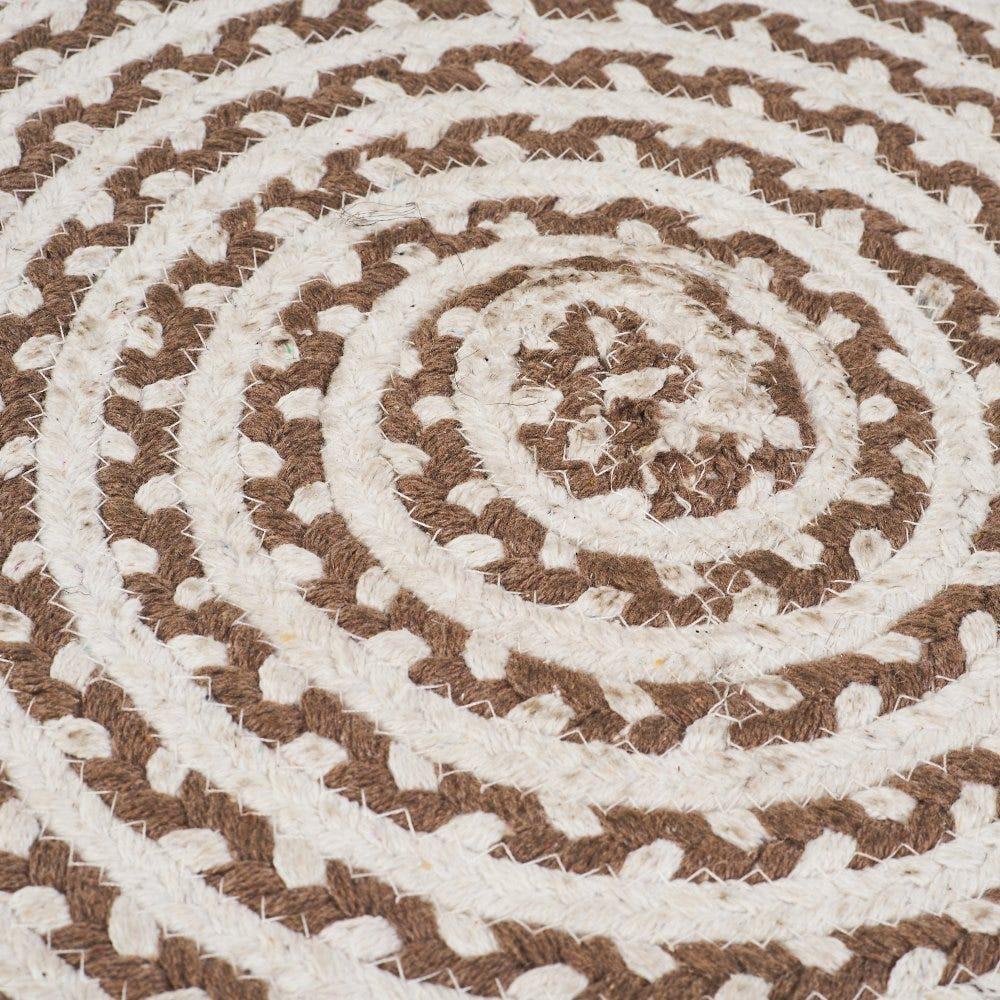 lolahome Alfombra de yute de 90 cm blanco y natural