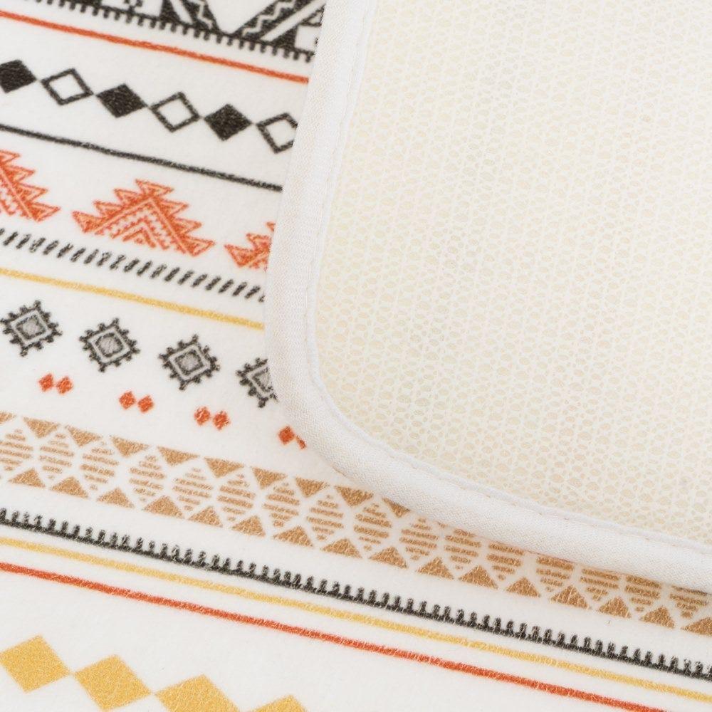 Lolahome Alfombra Tribal Antideslizante Naranja De Tela De Microfibra De 70x45 Cm