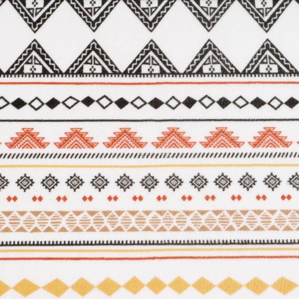 lolahome Alfombra tribal antideslizante naranja de tela de microfibra de 70x45 cm