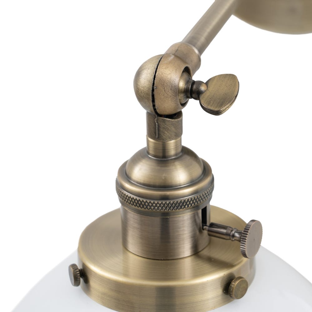 Lolahome Aplique Foco De Metal Blanco De 17x25x27 Cm