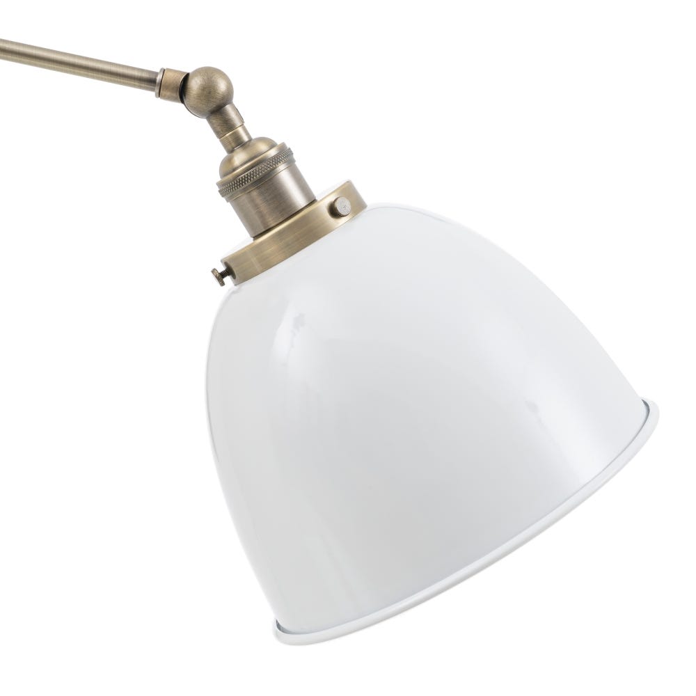 Lolahome Aplique Foco De Metal Blanco De 17x25x27 Cm