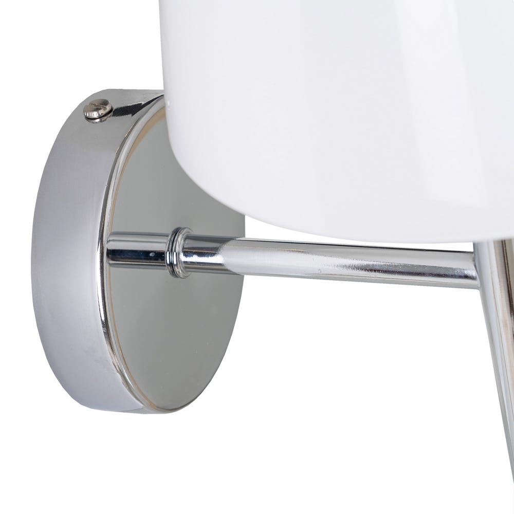 Lolahome Aplique Tulipa De Cristal Y Metal Plateada De 18x22x33 Cm