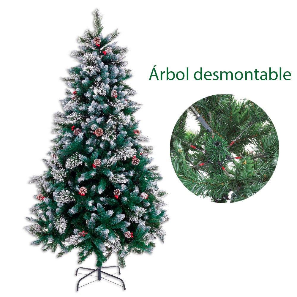 Lolahome Árbol De Navidad Con Acebo Y Piñas De 240 Cm
