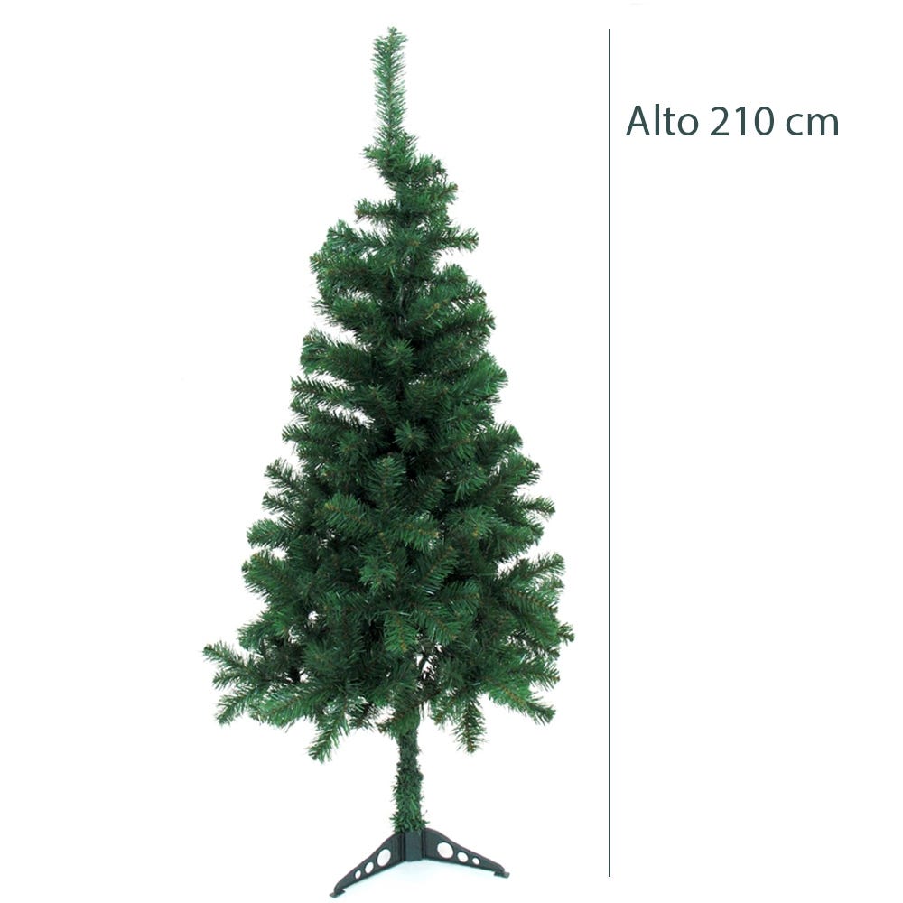 lolahome Árbol de Navidad de 210 cm con ramas plegables